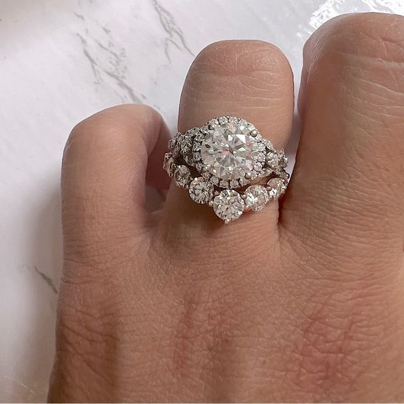 Special custom made bridal wedding ring band only  in 2ct tw - Picture 7 of 7